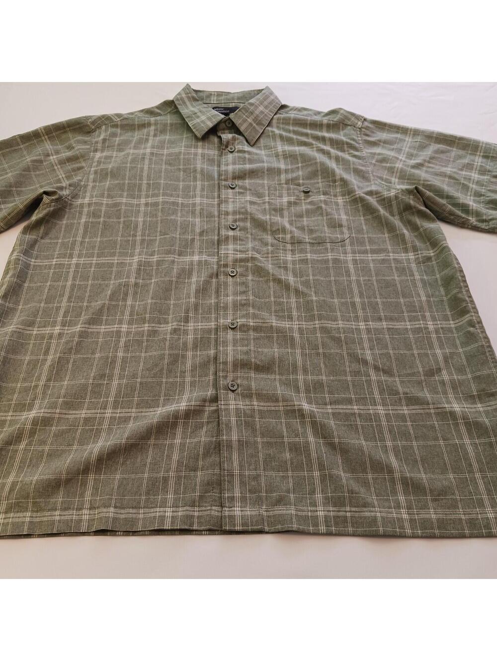 Marc Edwards Men's Green Short Sleeve Button Up Shirt Size XL